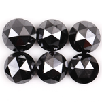 Black Natural Round Rose Cut Earth Mined Diamond