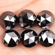 Black Natural Round Rose Cut Earth Mined Diamond