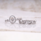 Oval Diamond Engagement Ring– Vintage Bridal Ring
