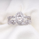 Oval Diamond Engagement Ring– Vintage Bridal Ring