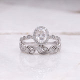 Oval Diamond Engagement Ring– Vintage Bridal Ring