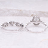Oval Diamond Engagement Ring– Vintage Bridal Ring