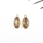 Champagne Oval Lab Grown Diamond Earrings