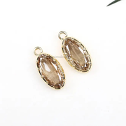 Champagne Oval Lab Grown Diamond Stud Earrings