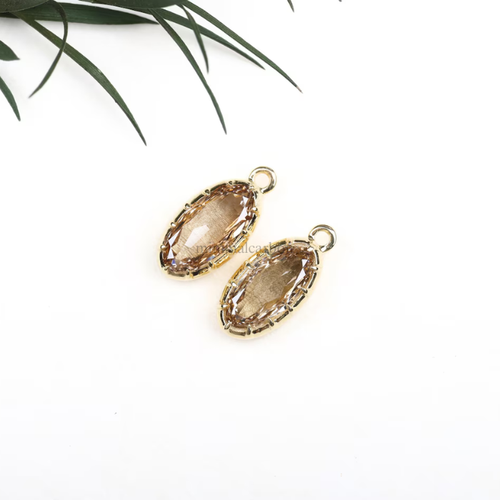 Champagne Oval Lab Grown Diamond Earrings