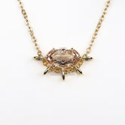 Champagne Oval Lab Grown Diamond Pendant