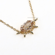 Champagne Oval Lab Grown Diamond Pendant