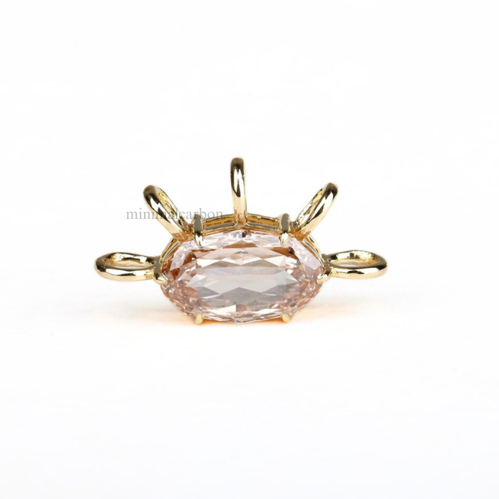 Champagne Oval Lab Grown Diamond Pendant