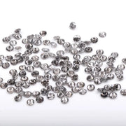 0.8 To 1.0 MM - Salt And Pepper Round Brilliant Cut Diamond - Minimal Carbon