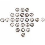 1 CT - 2.5 MM - Salt And Pepper Round Rose Cut Diamond - Minimal Carbon