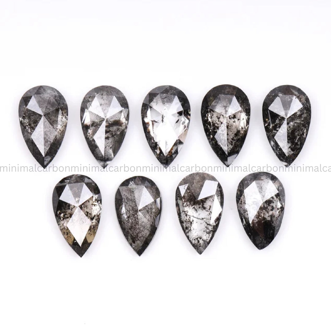 1.80 CT, 5.0 X 3.0 MM Salt And Pepper Pear Cut Diamond