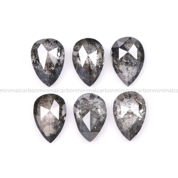 2.29 CT, 6.0 X 4.0 MM Salt And Pepper Pear Cut Diamond