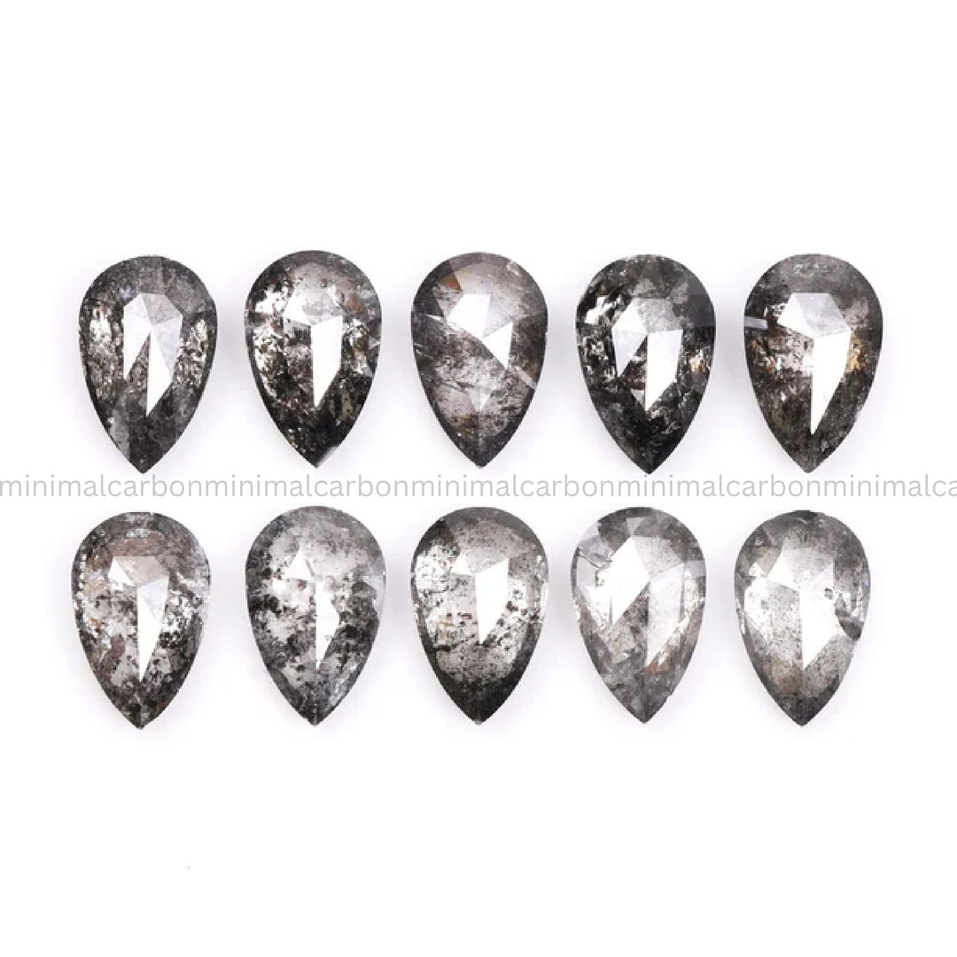 4.0 X 2.5 MM Salt And Pepper Pear Cut Diamond