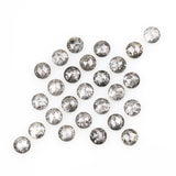 1 CT - 2.5 MM - Salt And Pepper Round Rose Cut Diamond - Minimal Carbon