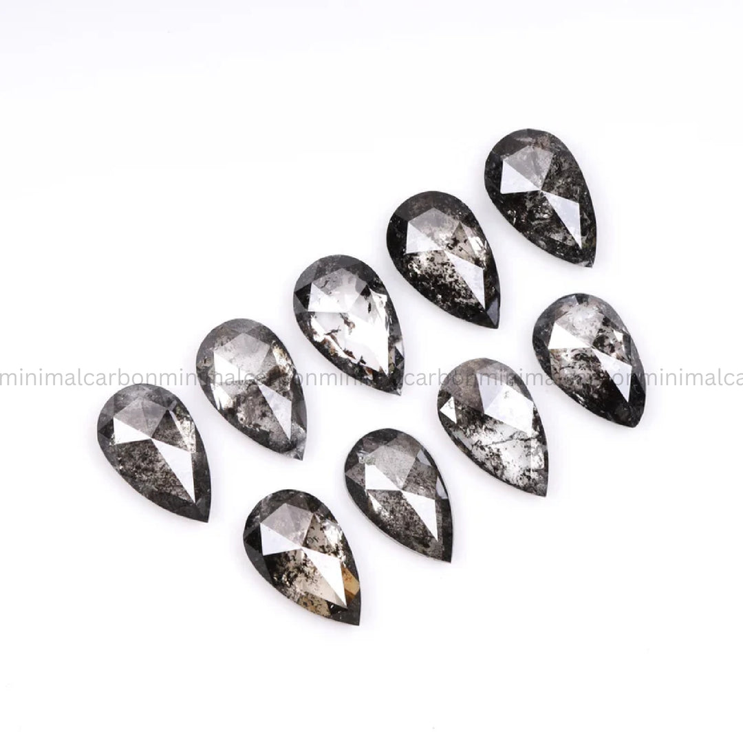 1.80 CT, 5.0 X 3.0 MM Salt And Pepper Pear Cut Diamond