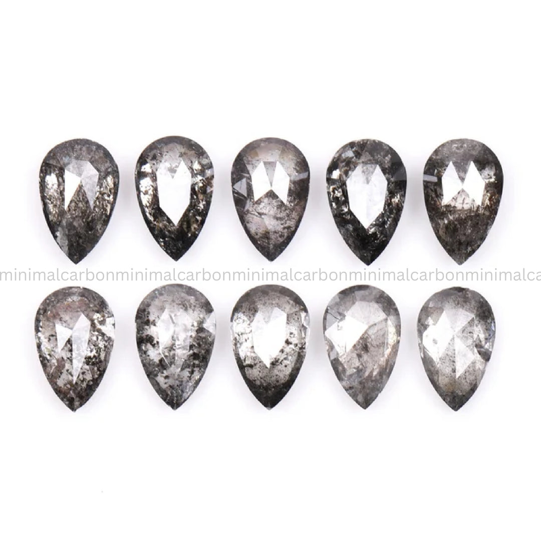 4.0 X 2.5 MM Salt And Pepper Pear Cut Diamond
