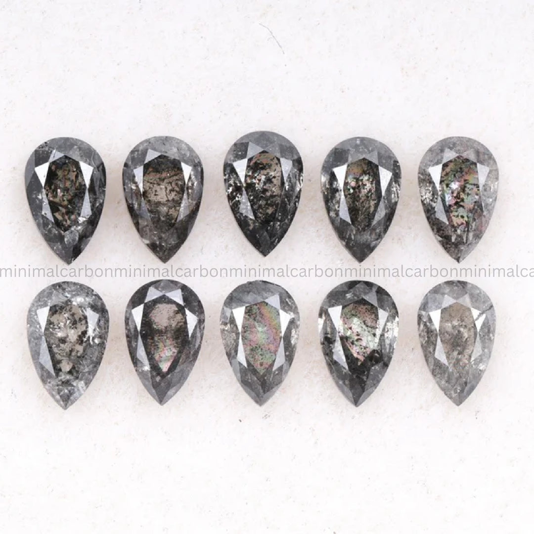 4.0 X 2.5 MM Salt And Pepper Pear Cut Diamond