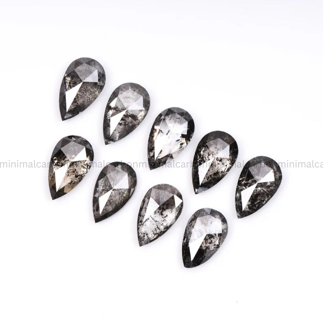 1.80 CT, 5.0 X 3.0 MM Salt And Pepper Pear Cut Diamond