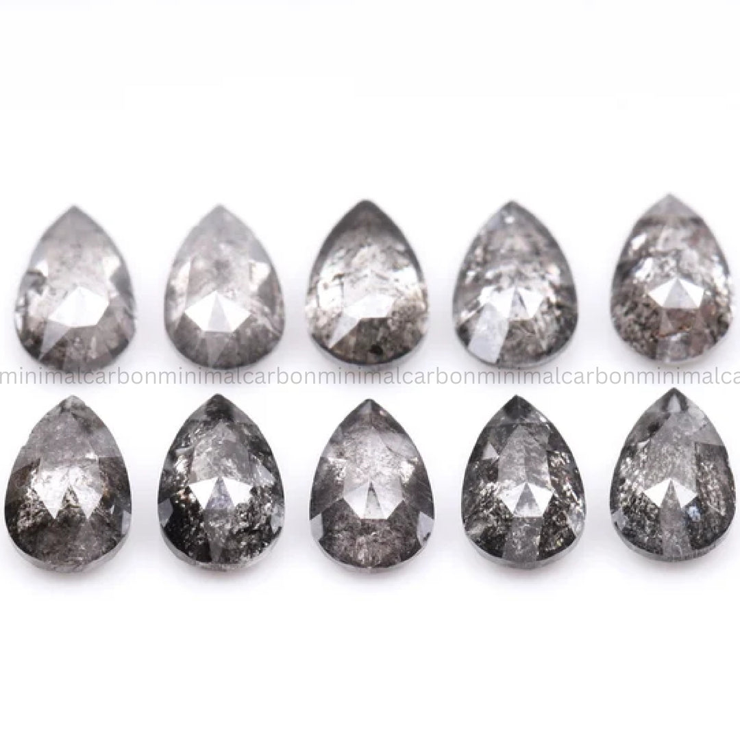 4.0 X 2.5 MM Salt And Pepper Pear Cut Diamond