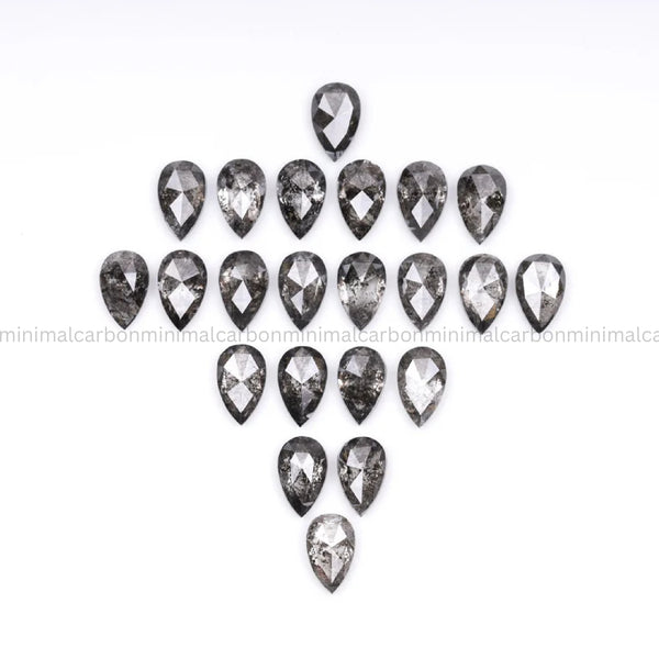0.62 CT, 4.0 X 2.5 MM Salt And Pepper Pear Cut Diamond