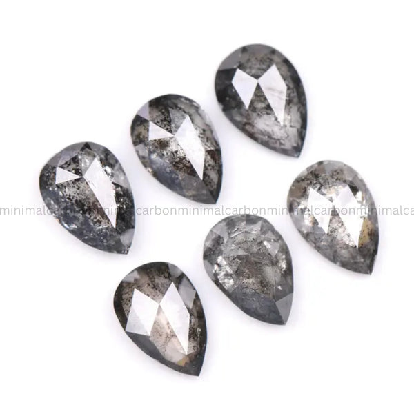 2.29 CT, 6.0 X 4.0 MM Salt And Pepper Pear Cut Diamond