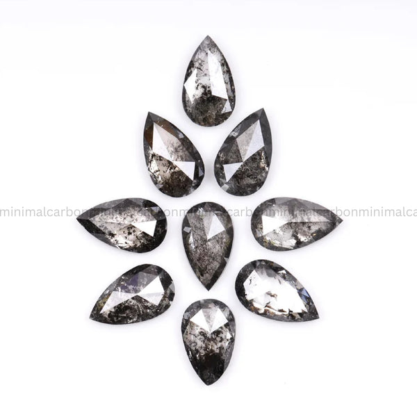 1.80 CT, 5.0 X 3.0 MM Salt And Pepper Pear Cut Diamond