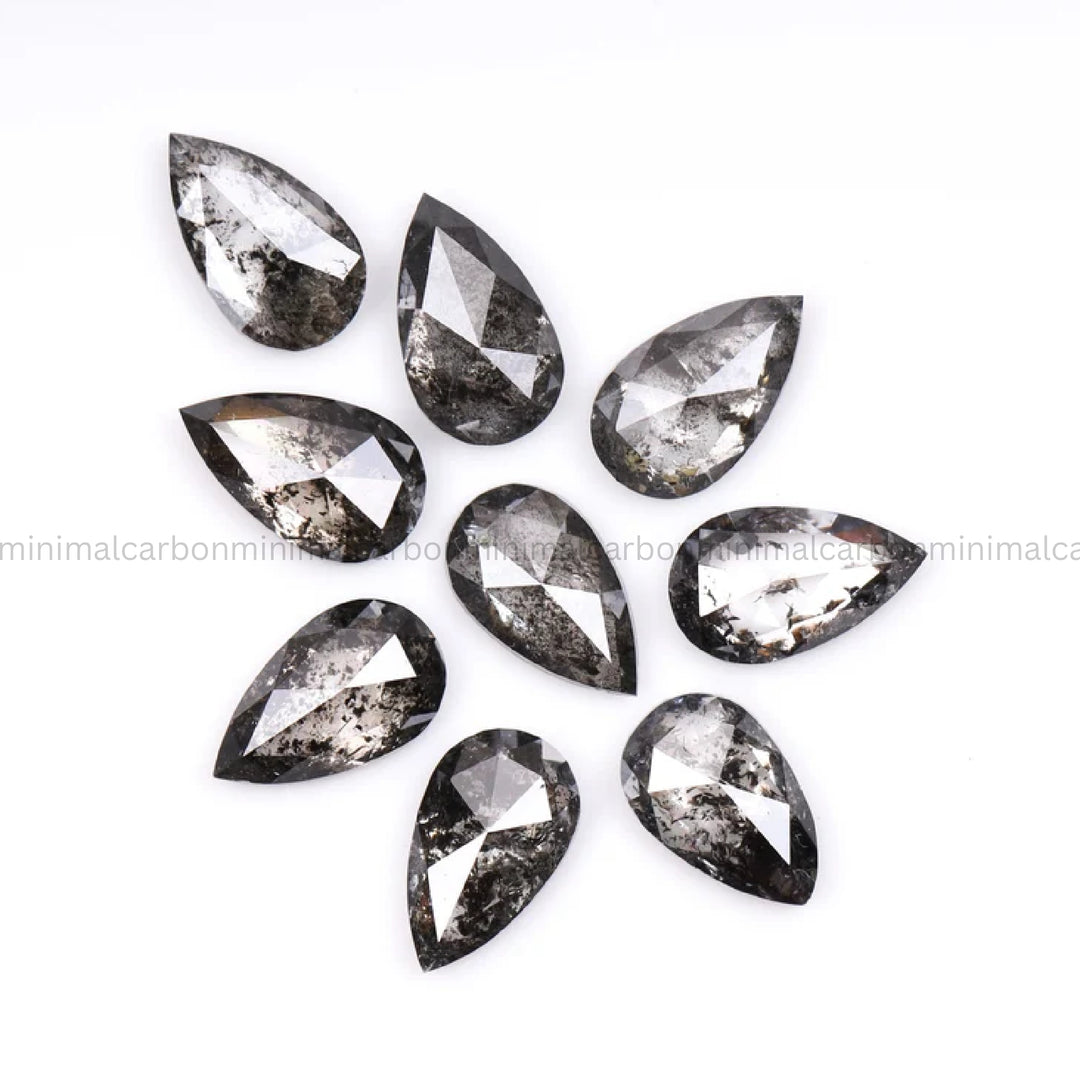 1.80 CT, 5.0 X 3.0 MM Salt And Pepper Pear Cut Diamond