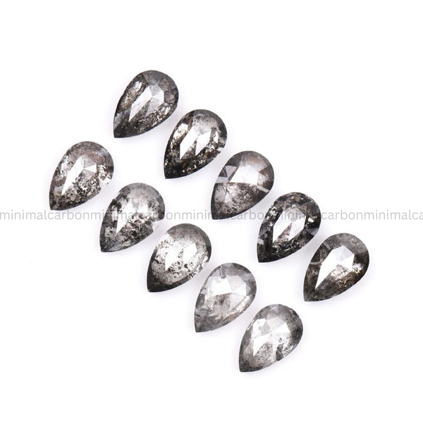 1.31 CT, 4.0 X 3.0 MM Salt And Pepper Pear Cut Diamond