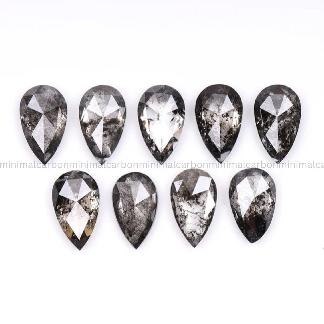 1.80 CT, 5.0 X 3.0 MM Salt And Pepper Pear Cut Diamond
