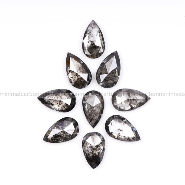 1.80 CT, 5.0 X 3.0 MM Salt And Pepper Pear Cut Diamond