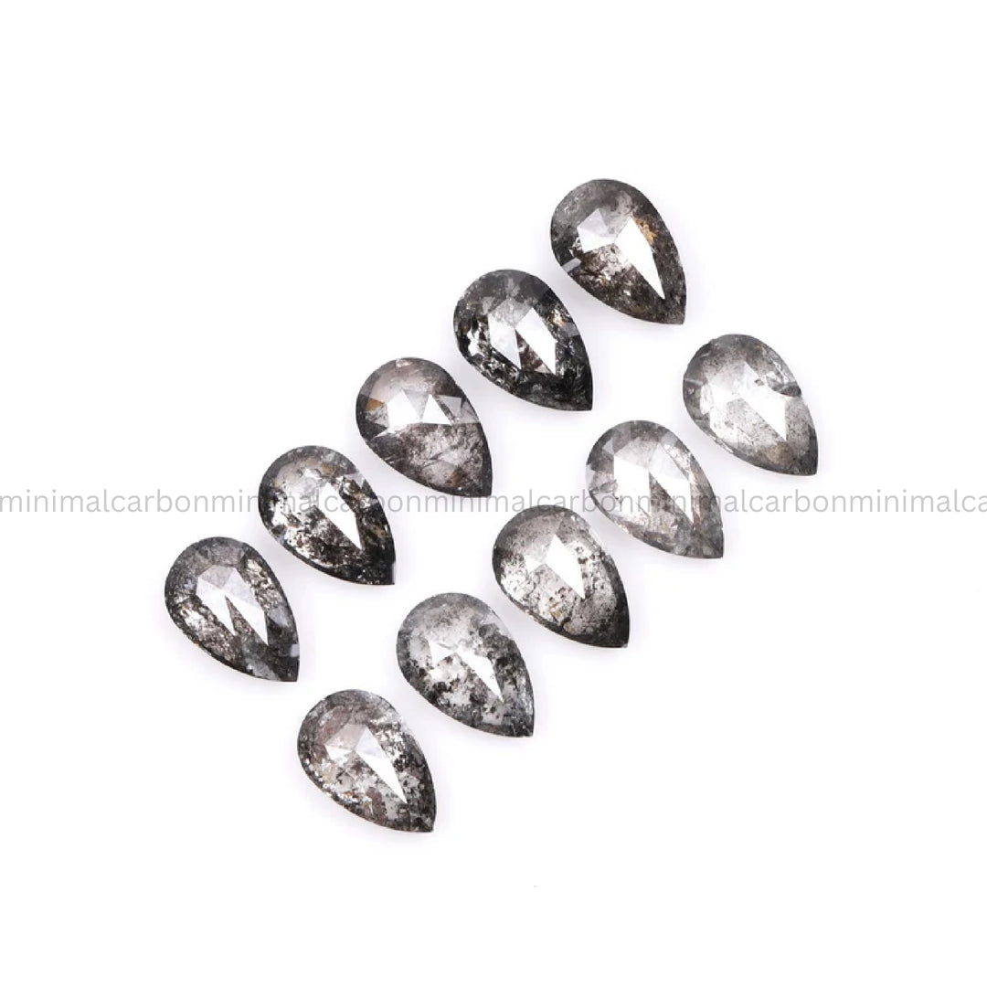 4.0 X 2.5 MM Salt And Pepper Pear Cut Diamond