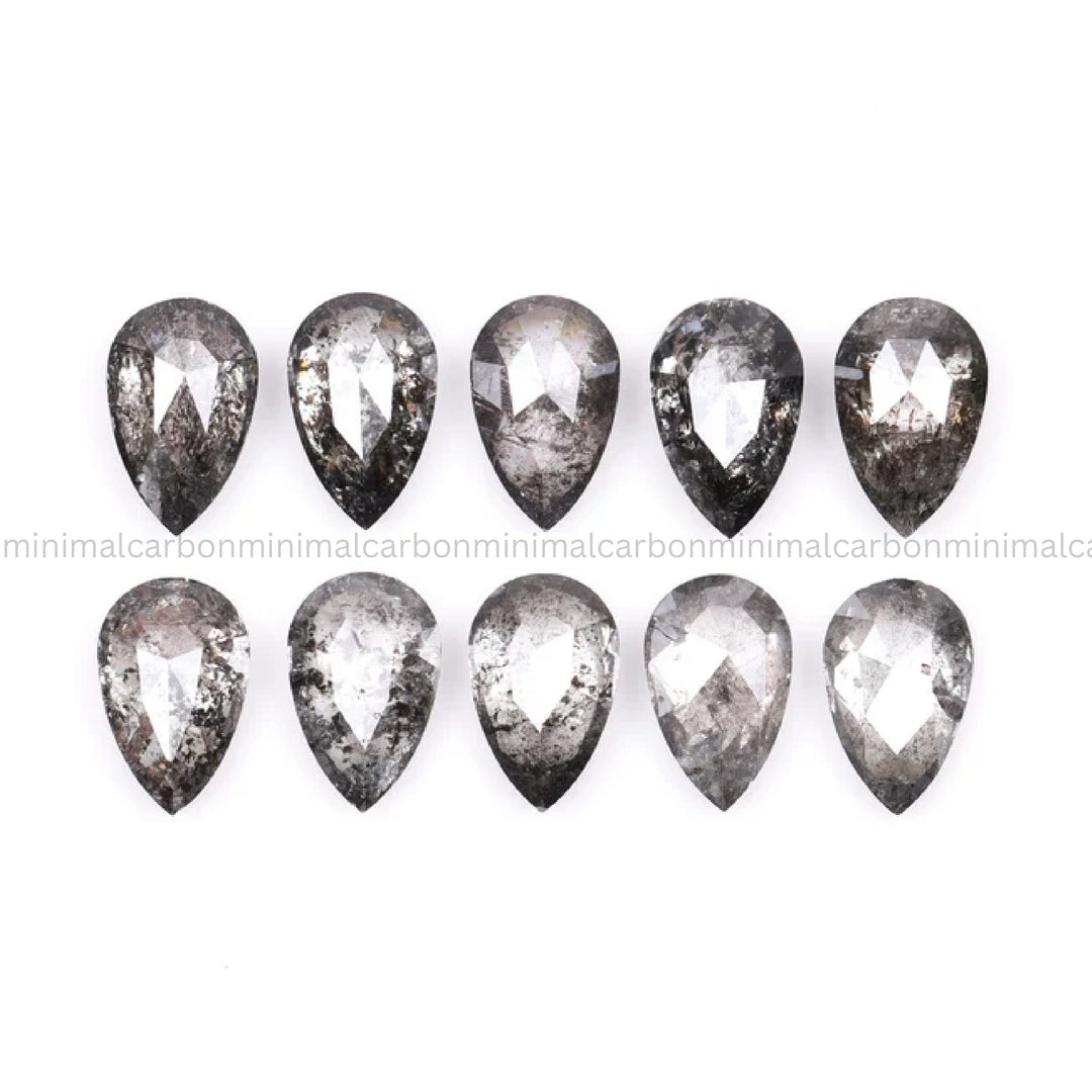 4.0 X 2.5 MM Salt And Pepper Pear Cut Diamond