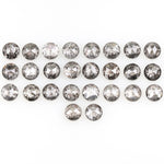 1 CT - 2.5 MM - Salt And Pepper Round Rose Cut Diamond - Minimal Carbon