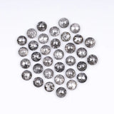 1 CT - 3.0 MM - Salt And Pepper Tambuli cut Round Rose Cut Diamond
