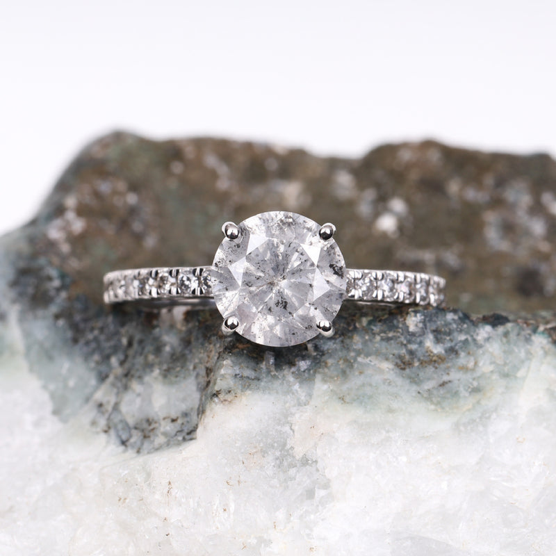 salt and papper diamond ring