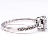 salt and pepper diamond engagement ring