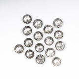 1 CT - 3.5 MM - Salt And Pepper Round Rose Cut Diamond - Minimal Carbon