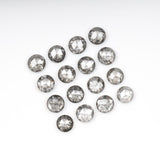 1 CT - 3.5 MM - Salt And Pepper Round Rose Cut Diamond - Minimal Carbon