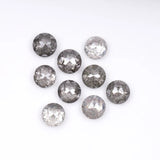 1 CT - 4.5 MM - Salt And Pepper Tambuli cut Round Rose Cut Diamond