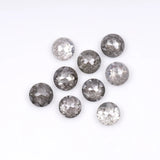 1 CT - 4.5 MM - Salt And Pepper Tambuli cut Round Rose Cut Diamond