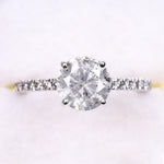 round brilliant cut diamond promise ring