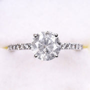 round brilliant cut diamond promise ring