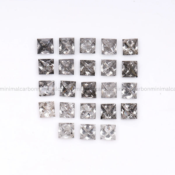 1.5 MM Salt And Pepper Princess Cut Diamond