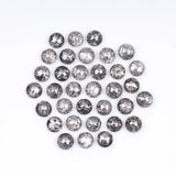 1 CT - 3.0 MM - Salt And Pepper Tambuli cut Round Rose Cut Diamond
