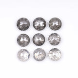 1 CT - 4.5 MM - Salt And Pepper Tambuli cut Round Rose Cut Diamond