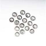1 CT - 3.0 MM - Salt And Pepper Round Rose Cut Diamond - Minimal Carbon