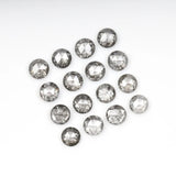 1 CT - 3.0 MM - Salt And Pepper Round Rose Cut Diamond - Minimal Carbon