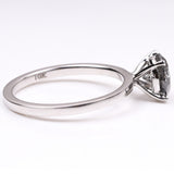 Round Cut Salt and Pepper Diamond Gold Wedding Ring