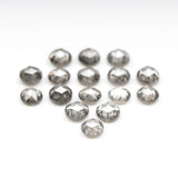 1 CT - 3.0 MM - Salt And Pepper Round Rose Cut Diamond - Minimal Carbon