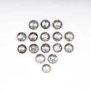 1 CT - 3.0 MM - Salt And Pepper Round Rose Cut Diamond - Minimal Carbon